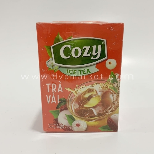 Cozy - Trà hòa tan Icetea - Vải - 270g (18 gói x 15g)