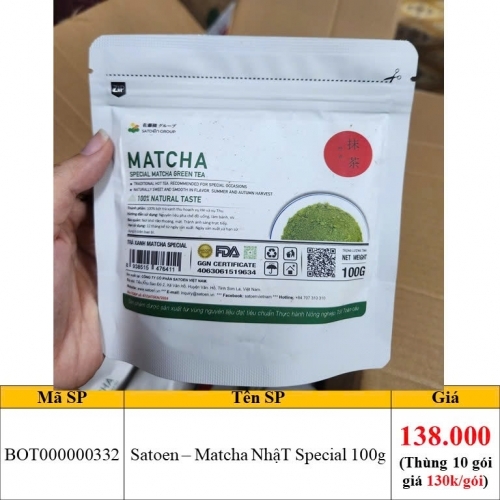 Satoen - Matcha Nhật Special 100g