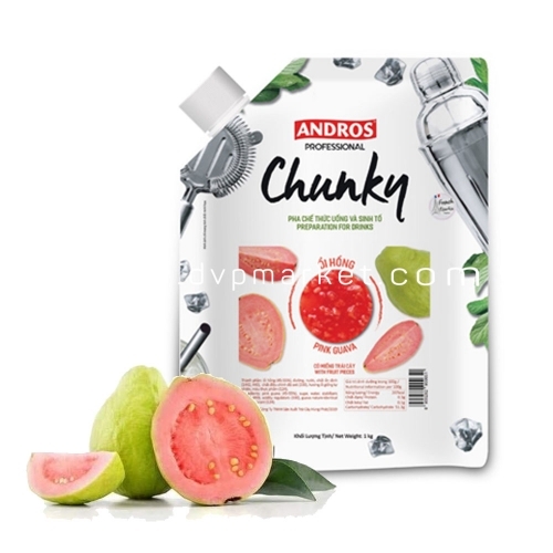 Mứt trái cây Andros Chunky 1kg - Ổi hồng