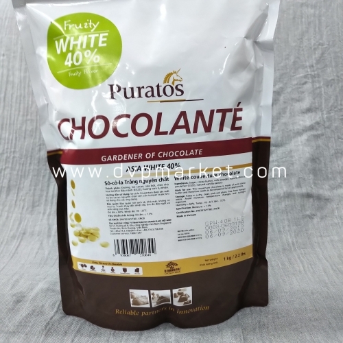 Puratos - Socola nút trắng Asia 40% (1kg)