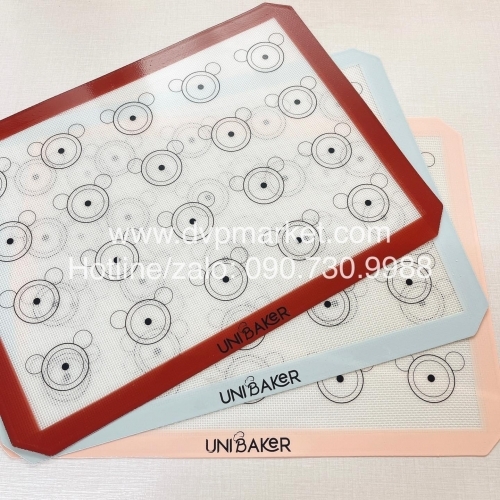 Unibaker - Tấm nướng silpat 40x30cm MB039 (Xanh mint, Hồng, Đỏ)