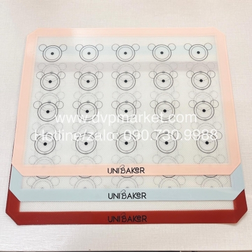 Unibaker - Tấm nướng silpat 40x30cm MB039 (Xanh mint, Hồng, Đỏ)