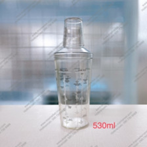 Shaker - Bình lắc pha chế - Nhựa trong - 530ml (nắp ly đong)