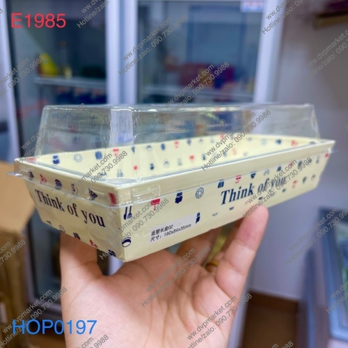 Hộp giấy nắp trong E1985 - Think Of You Trắng (50c)