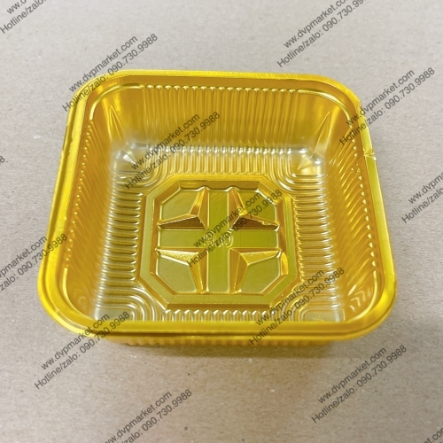 Trung Thu - Khay đựng bánh VN - Màu vàng - Xấp 50c - 9.0 (125-150g)