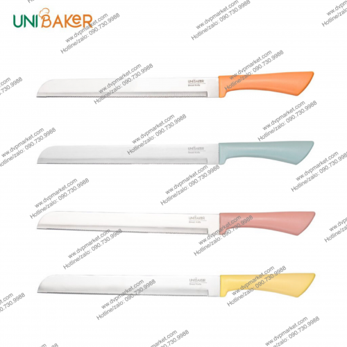 Unibaker - Dao Cắt Bánh Răng Cưa 10'' - MB830 ( vàng-xanh-hồng-cam )