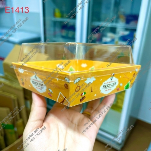 S - Hộp giấy nắp trong E1413 (Enjoy Life Vàng) - 1000 cái/thùng