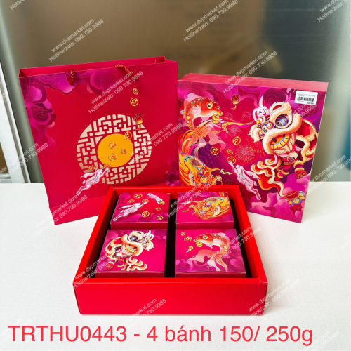 Set 05 bộ túi hộp TT 4 bánh 150-250g Nam Sư 2023