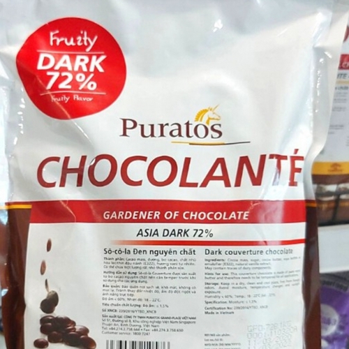 Puratos - Socola nút đen Asia dark 72% (1kg)