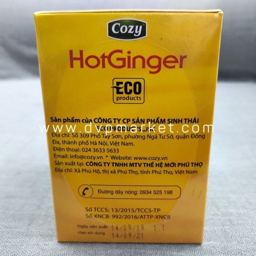 Cozy - Trà Gừng hòa tan - HotGinger - 200g (20 gói x10g)