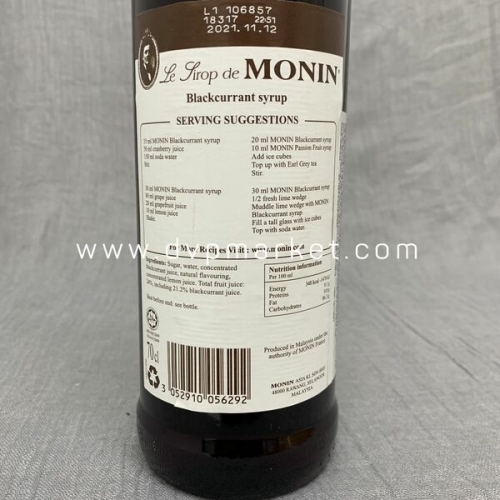 Syrup Monin Blackcurrant 700ml - Nho đen