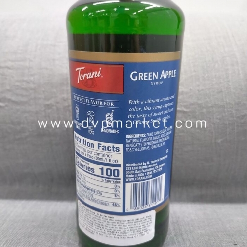 Syrup Torani Green Apple 750ml - Táo xanh