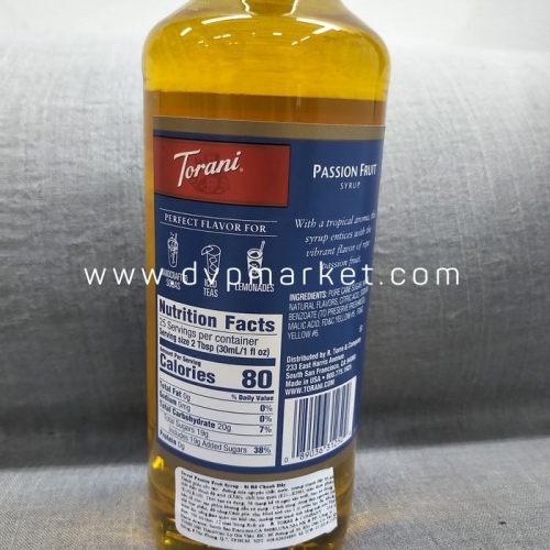 Syrup Torani Passion Fruit 750Ml - Chanh dây
