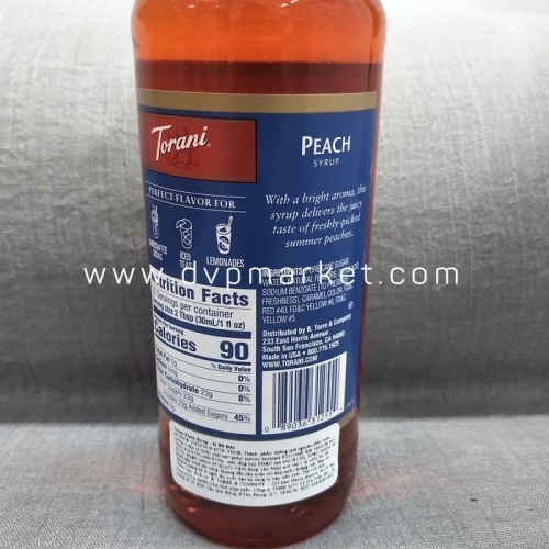 Syrup Torani Peach 750ml - Đào