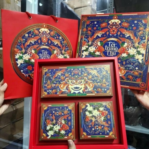 Set 05 bộ túi hộp TT 4 bánh 150-250g Lân Vũ 2025