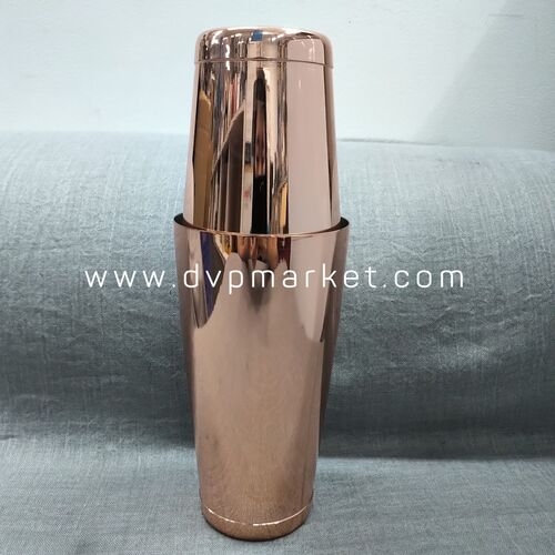 Shaker 2 mảnh - 850/550ml - 2 đế - Thép 304 - Rose Gold