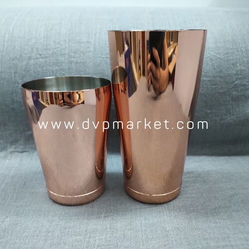 Shaker 2 mảnh - 850/550ml - 2 đế - Thép 304 - Rose Gold