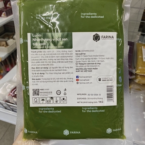 Luna - Nhân hạt sen trà xanh 1kg