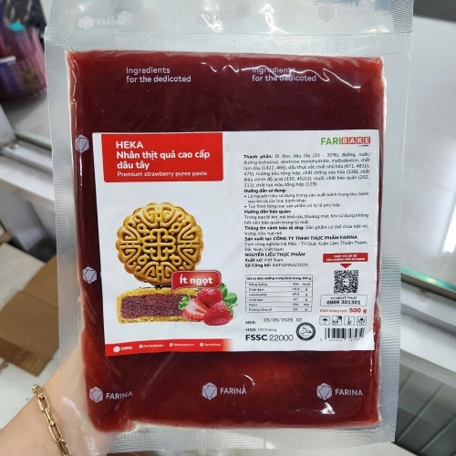 Heka - Nhân thịt quả Dâu Tây cao cấp 0.5kg