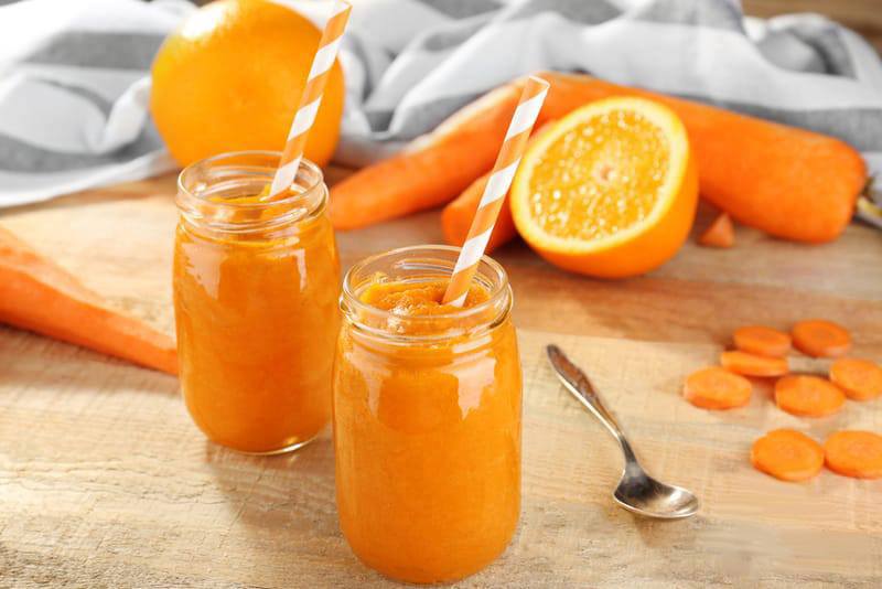 Sinh tố cam cà rốt giàu dinh dưỡng