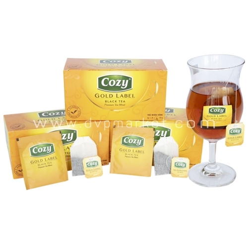 Cozy - Trà túi lọc - Trà đen Nhãn Vàng - 200g (100 túi x 2g)