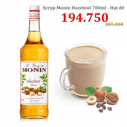 Syrup Monin Hazelnut 700ml - Hạt dẻ