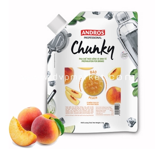 Mứt trái cây Andros Chunky 1kg - Đào