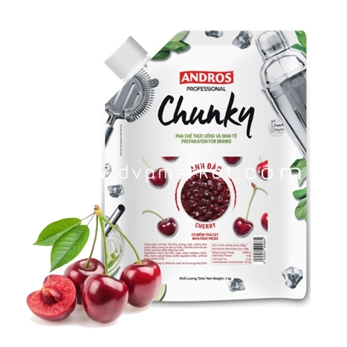 Mứt trái cây Andros Chunky 1kg - Anh Đào