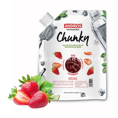 Mứt trái cây Andros Chunky 1kg - Dâu