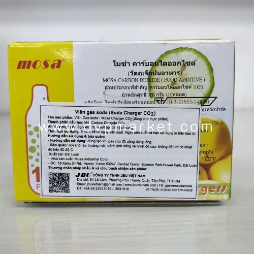 Mosa - Gas soda CO2 - 10 viên/hộp