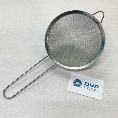 Dụng cụ rây lọc - Viền tròn - Inox - 14cm