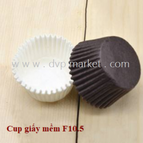 Cốc cupcake mềm F10.5 ( Trắng, Nâu)