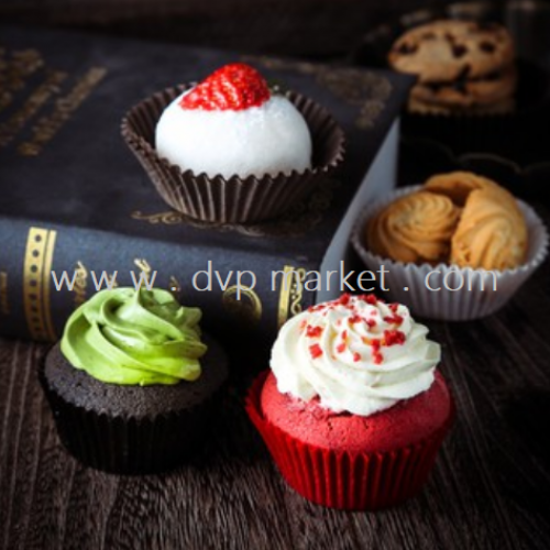 Cốc cupcake mềm F ( Trắng. Nâu)