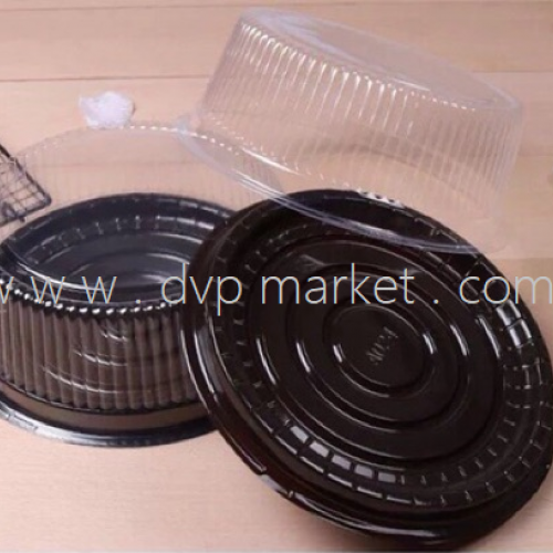 Hộp bánh tròn đế đen A024 (20 cm)
