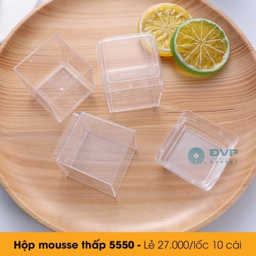 S - Ly nhựa mousse vuông thấp BN5550 - 5x5cm - 1000 cái/thùng