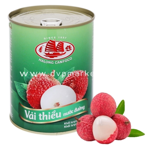 Halong Canfoco - Vải thiều nước đường đóng hộp (560g)