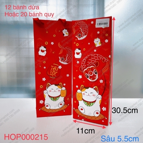 Set 05 hộp dứa mèo tài lộc Tết 2023