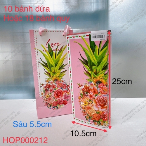 Set 05 hộp dứa hoa viên Tết 2023