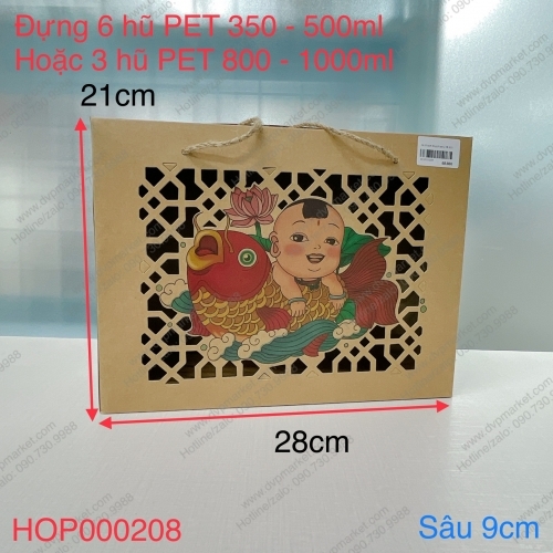 Set 05 kraft đông hồ size L Tết 2023