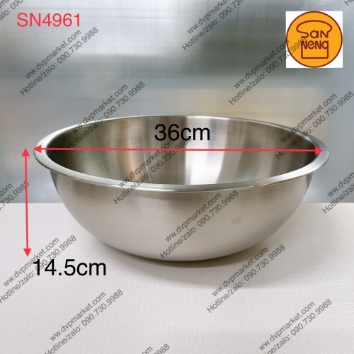 Sanneng SN4961 - Bát trộn bóng mờ 36cm