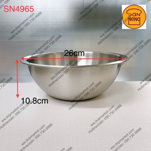 Sanneng SN4965 - Bát trộn bóng mờ 26cm