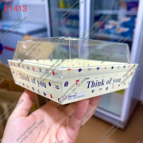 S - Hộp giấy nắp trong E1413 (Think Of You Trắng) - 1000 cái/thùng