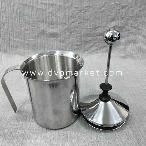 Ca đánh sữa lạnh tạo bọt - Inox - 400ml