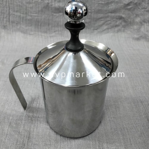 Ca đánh sữa lạnh tạo bọt - Inox - 400ml