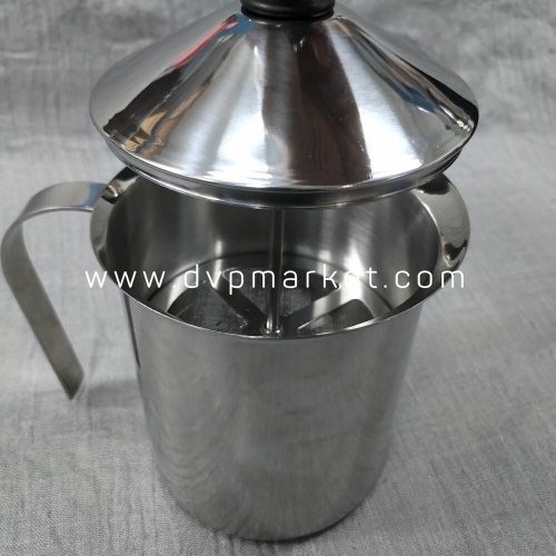 Ca đánh sữa lạnh tạo bọt - Inox - 400ml