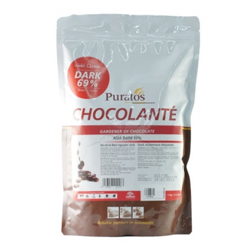 Puratos - Socola nút đen Asia dark 69% (1kg)