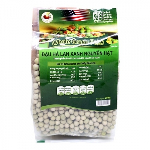 Đậu hà lan xanh nguyên hạt 250g