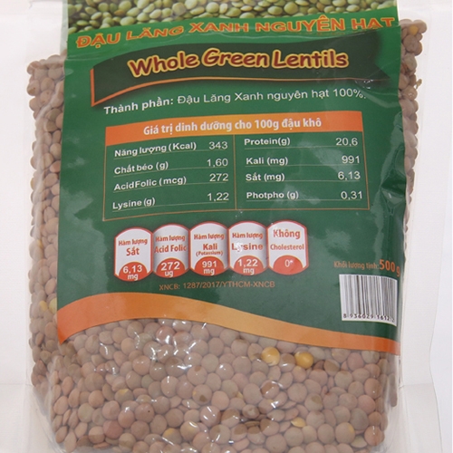 Đậu lăng xanh nguyên hạt 250g
