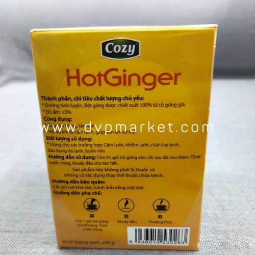 Cozy - Trà Gừng hòa tan - HotGinger - 200g (20 gói x10g)