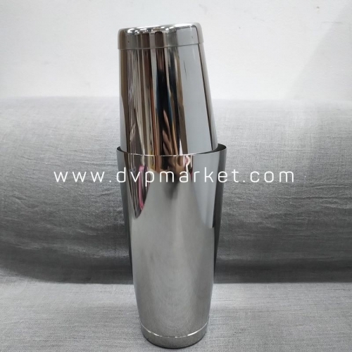 Shaker 2 mảnh - 2 đế - Inox - Sliver